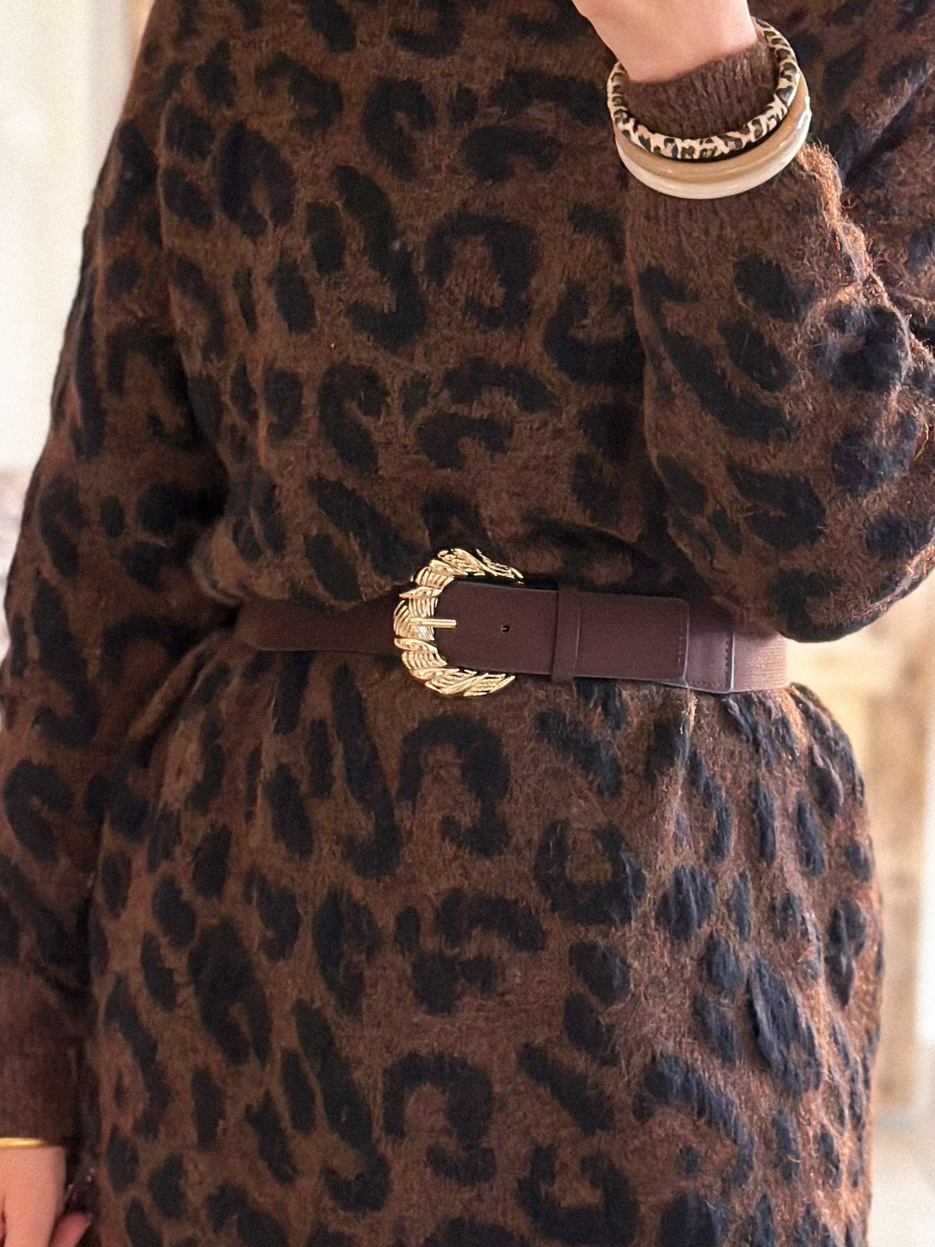 Ceinture Késia - Elastique marron