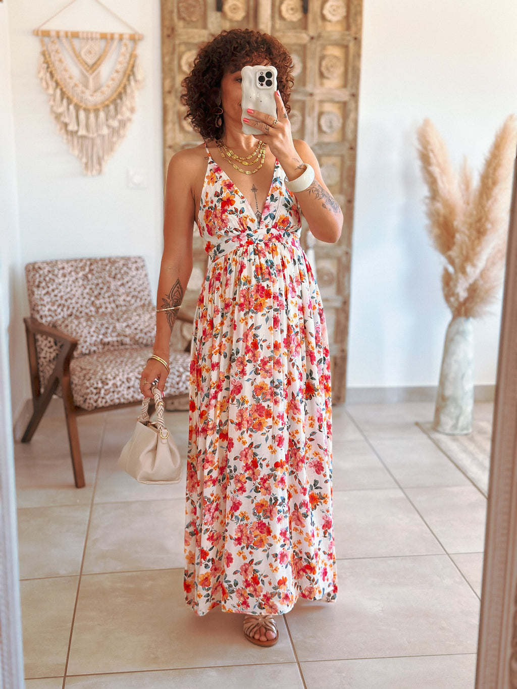 Robe Serena - Longue fleurie