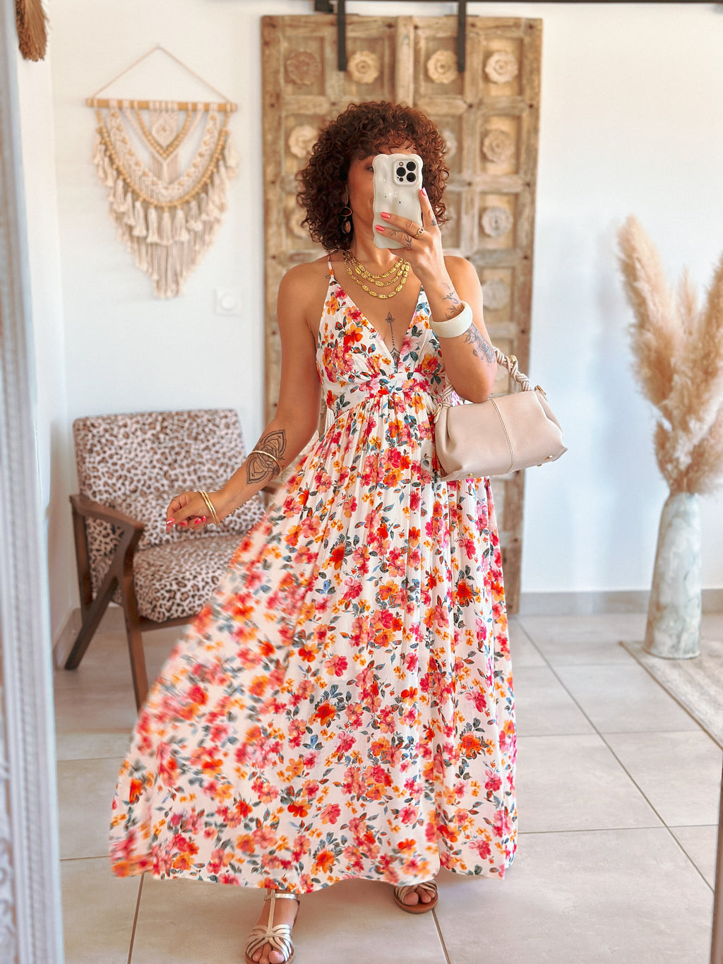 Robe Serena - Longue fleurie