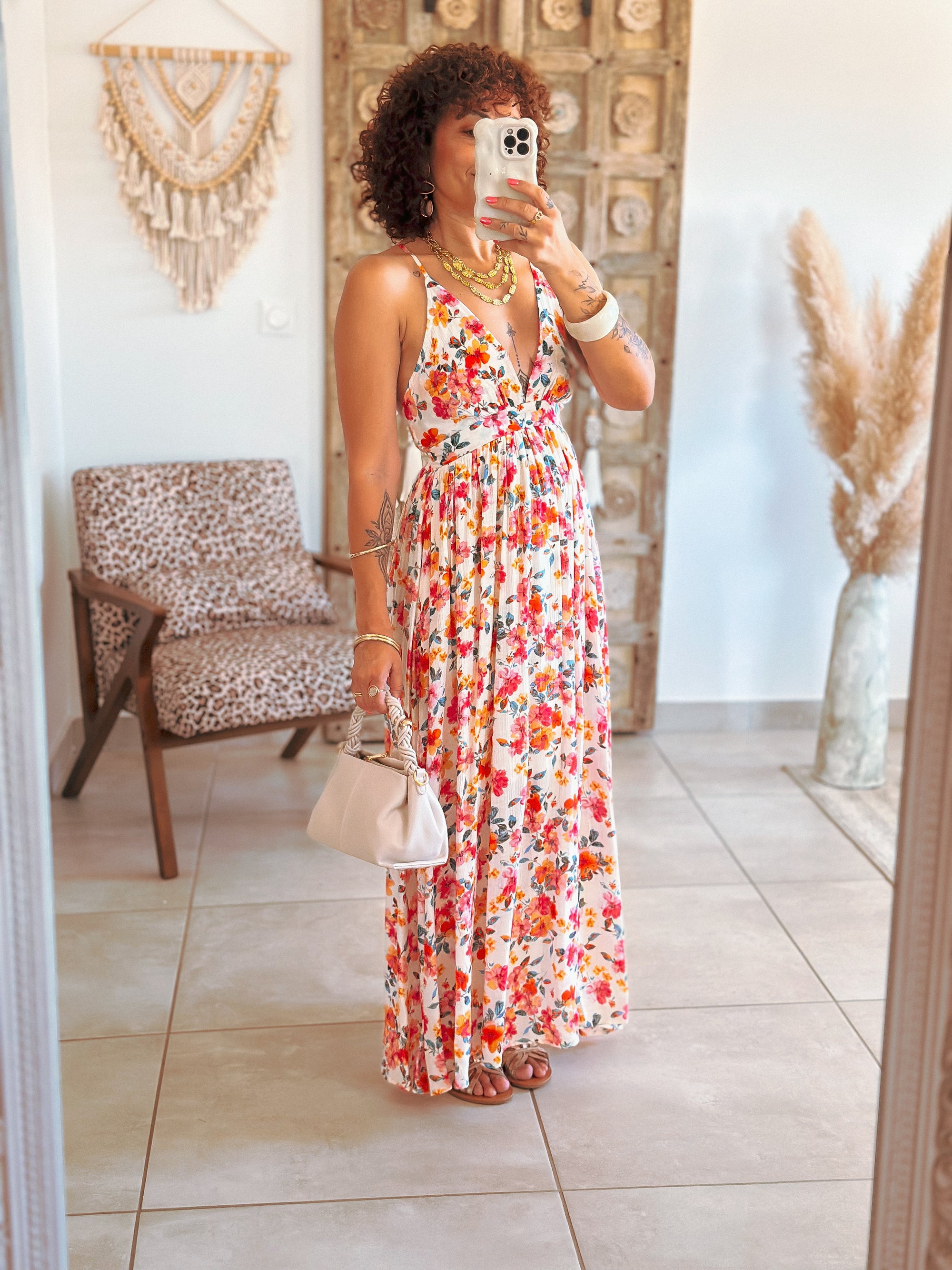 Robe Serena - Longue fleurie