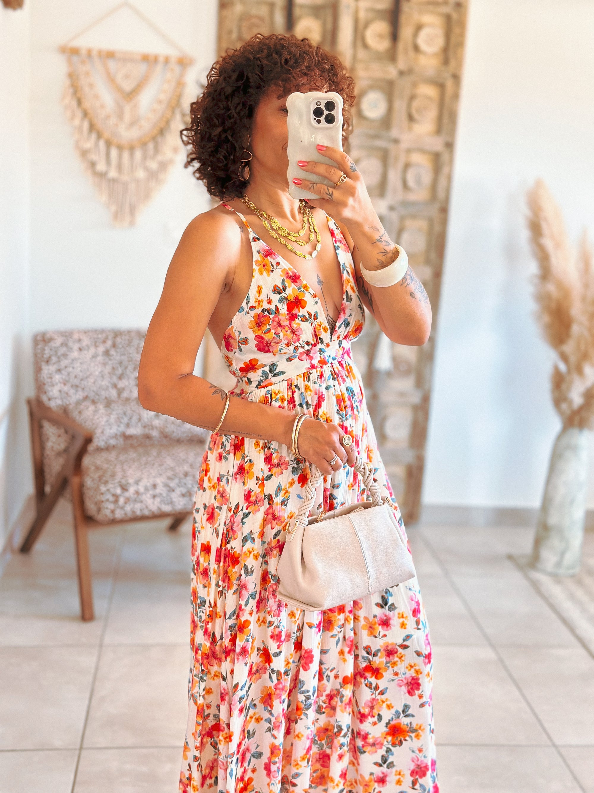 Robe Serena - Longue fleurie