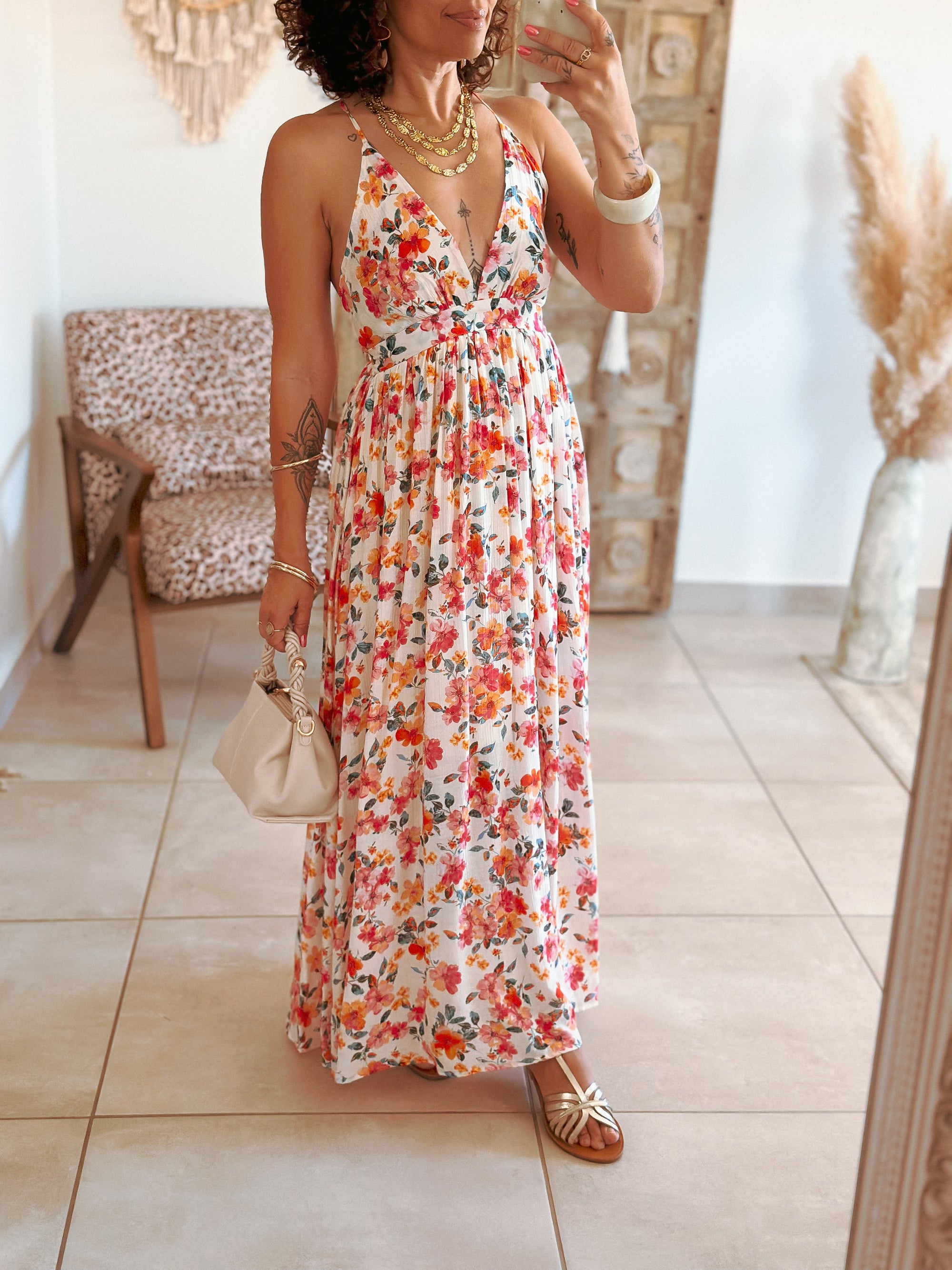 Robe Serena - Longue fleurie