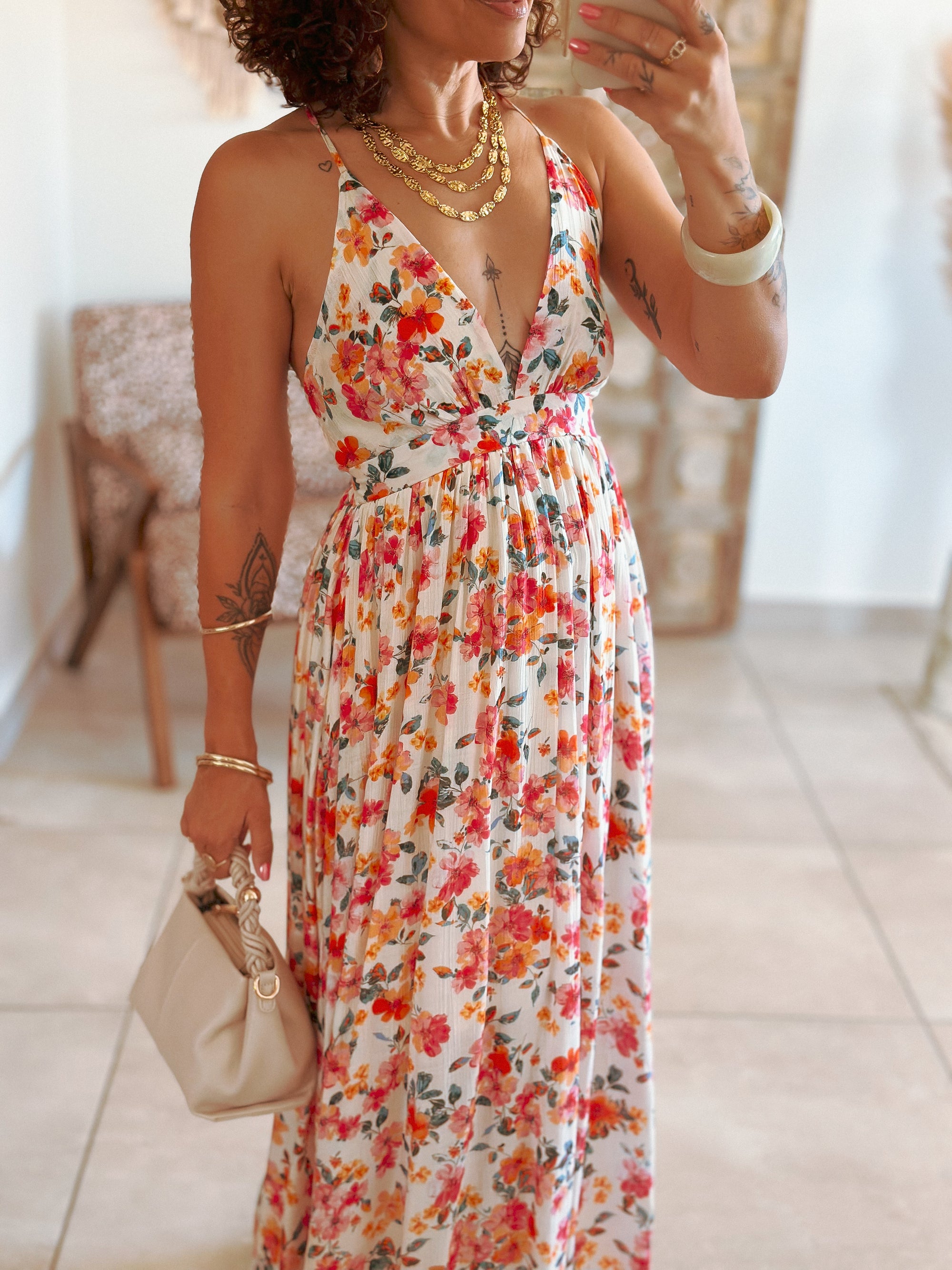 Robe Serena - Longue fleurie
