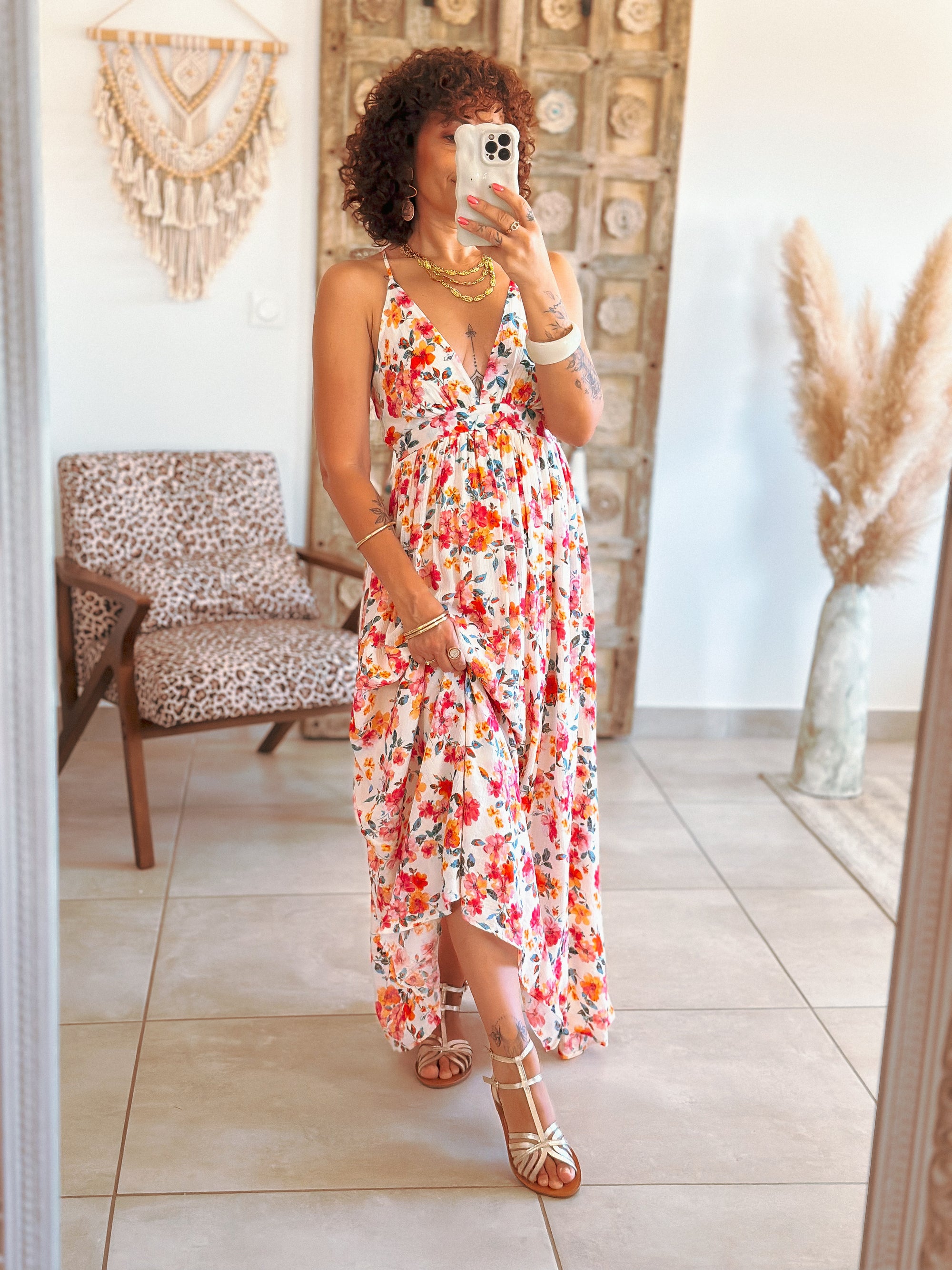 Robe Serena - Longue fleurie