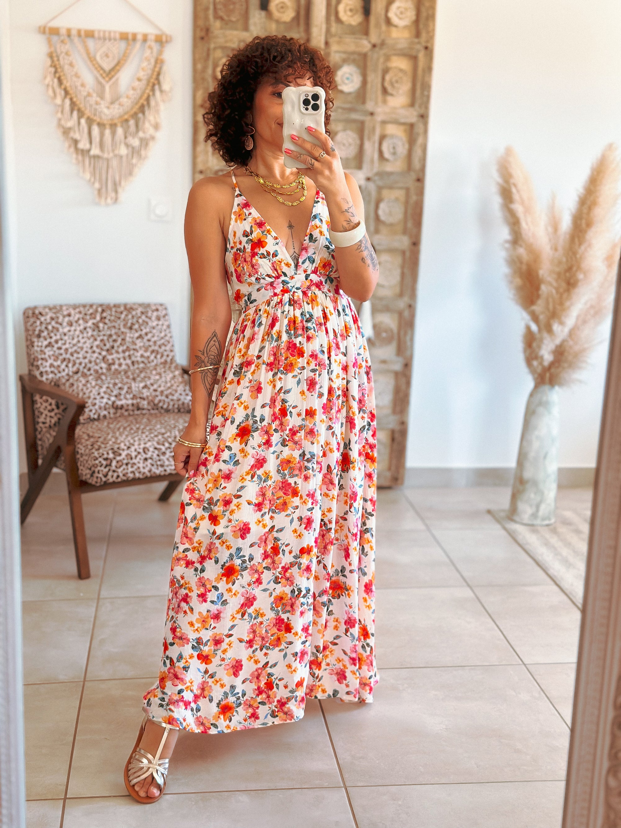 Robe Serena - Longue fleurie