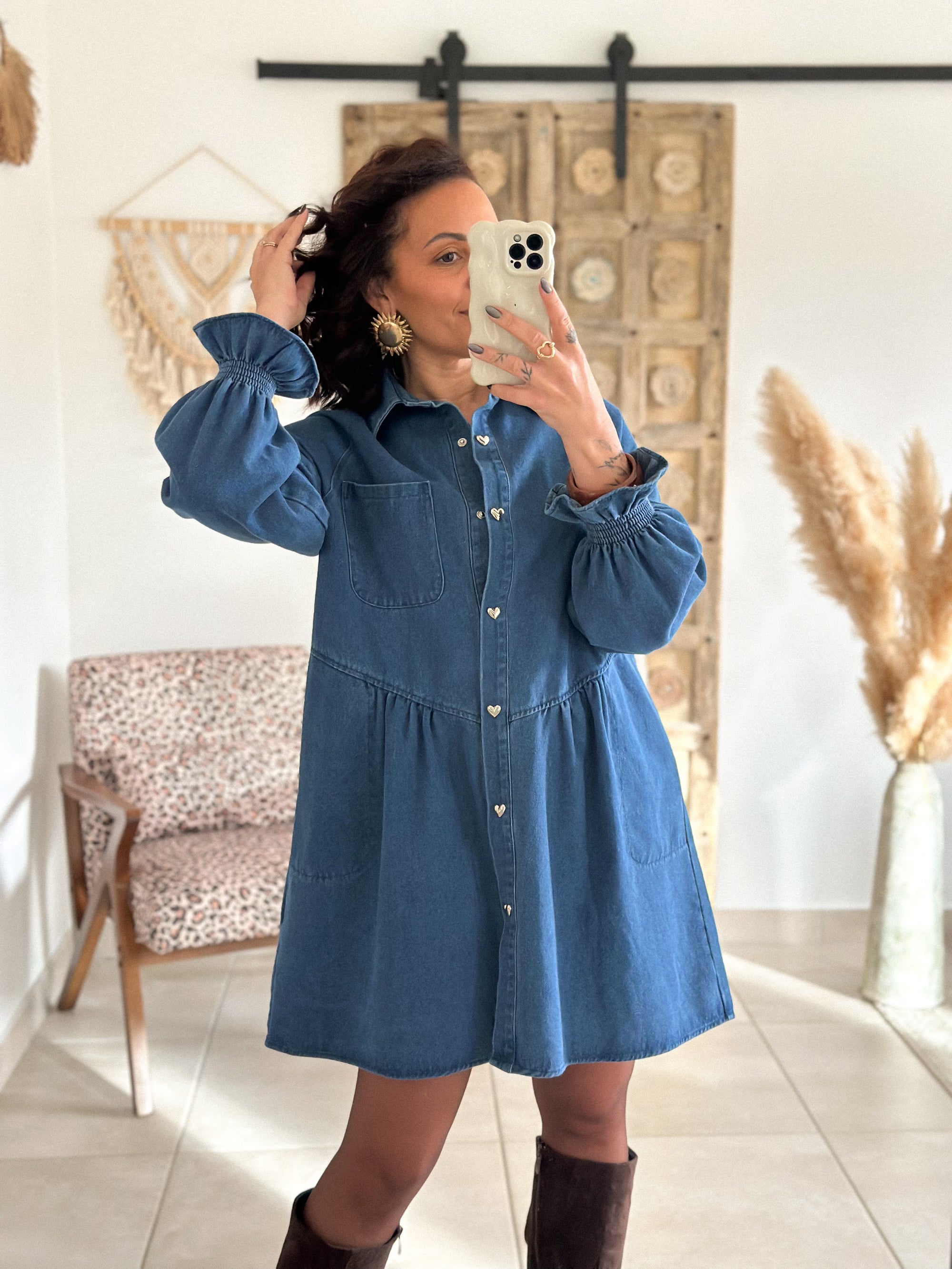 Robe Célestine - Jean bleu