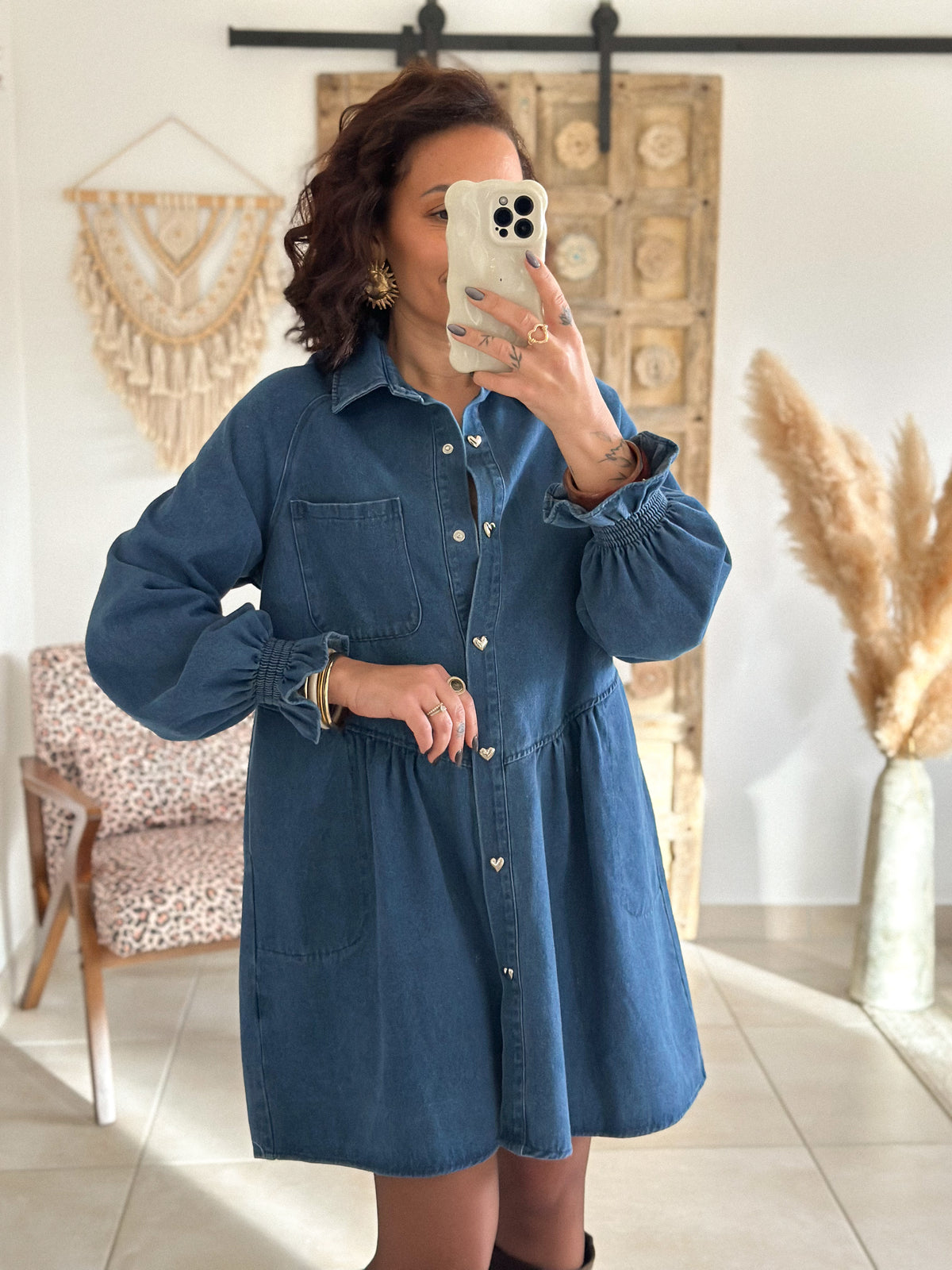 Célestine Dress - Blue denim