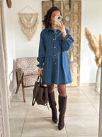 Robe Célestine - Jean bleu