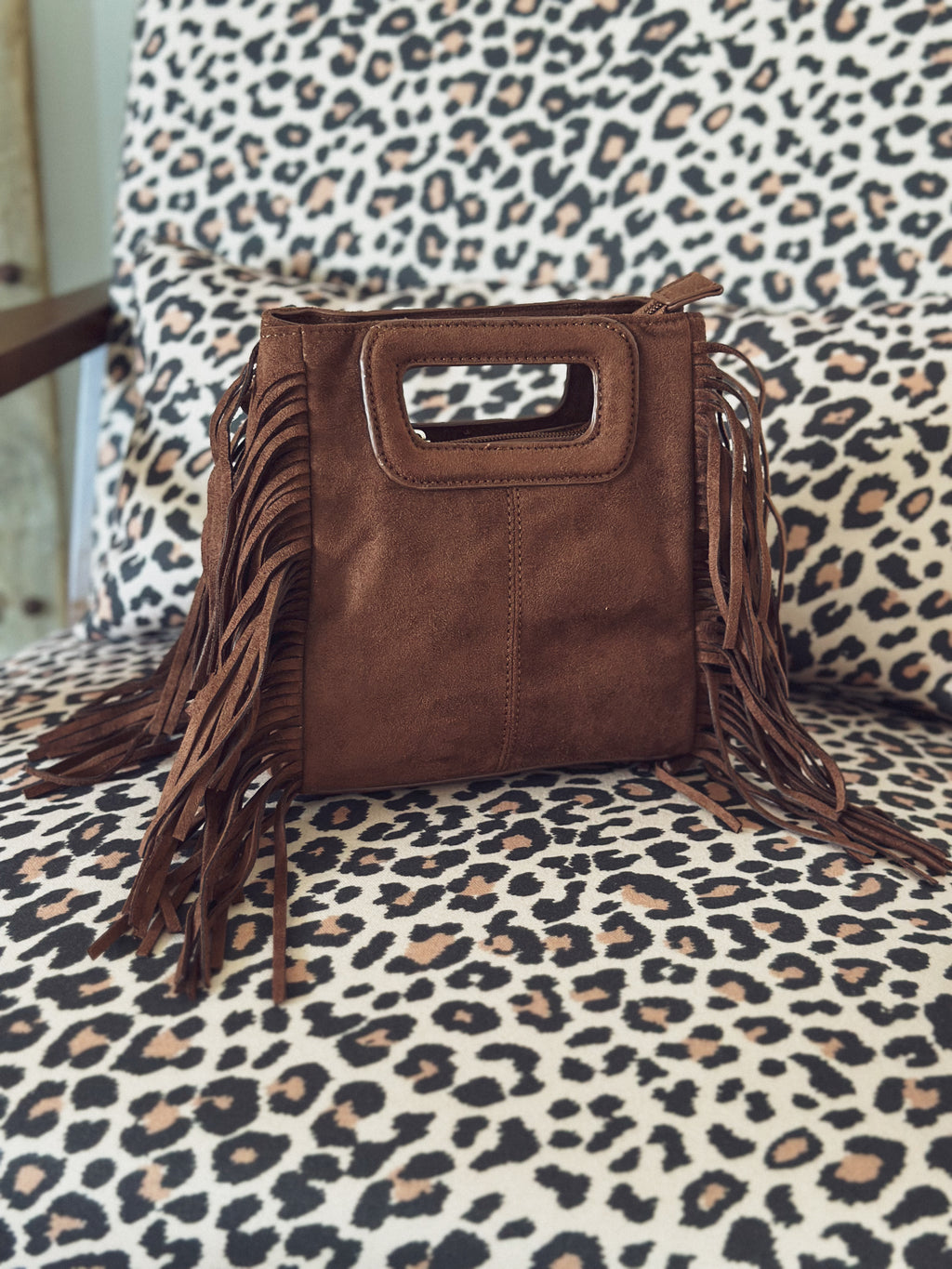 Sac Anya – Franges chocolat