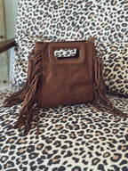 Sac Anya – Franges chocolat