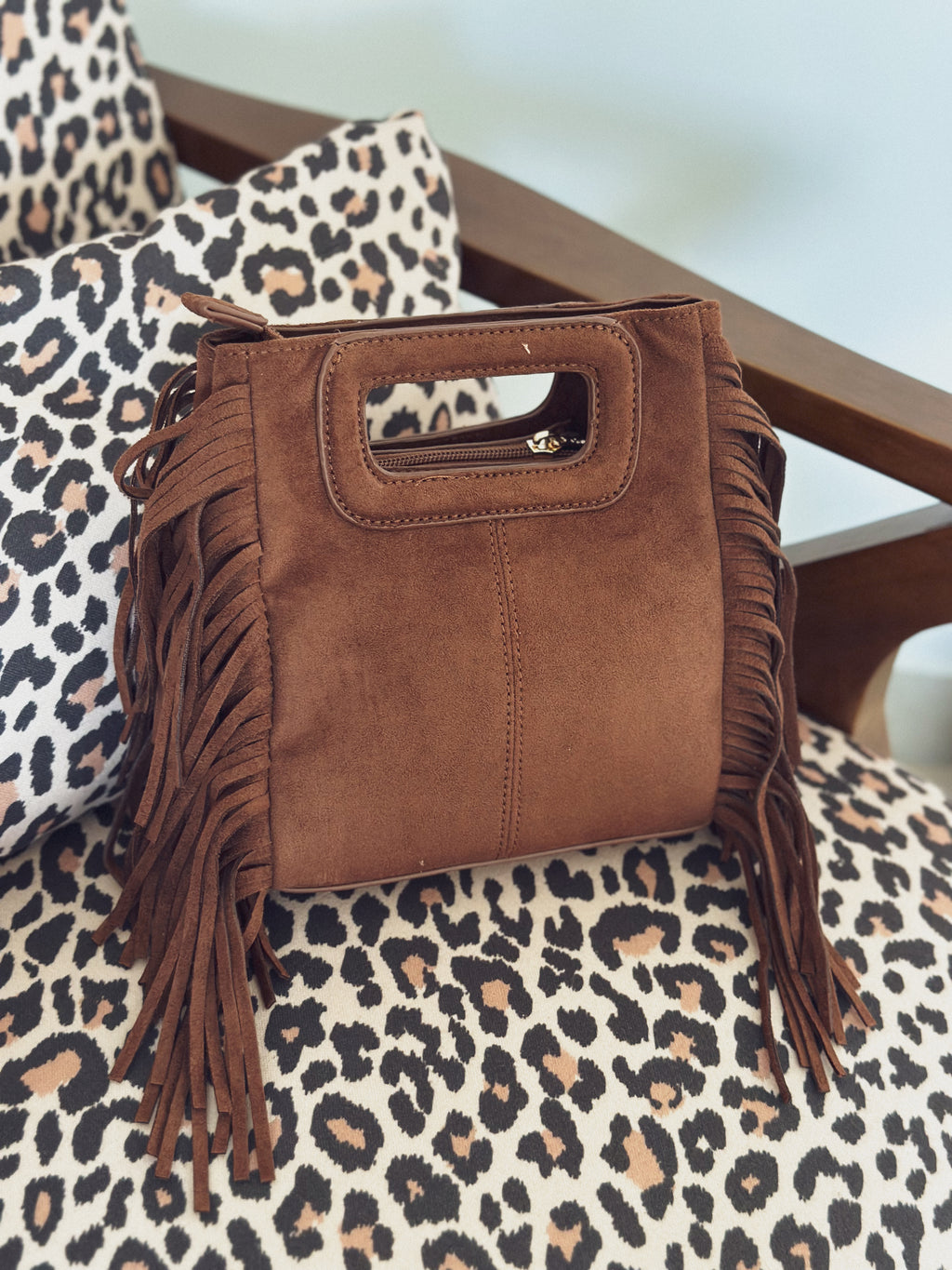 Sac Anya – Franges chocolat