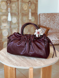 Sac à main bordeaux femme Lou Mëya tendance rentrée