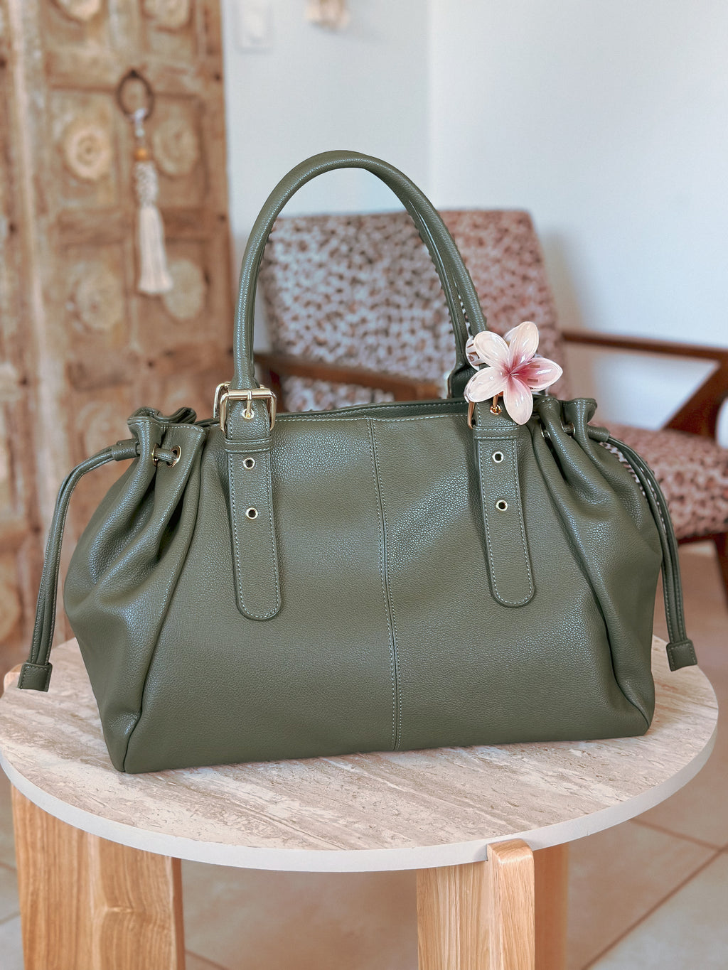Sac de travail femme kaki Alma Mëya grand format