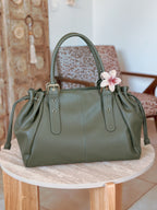 Sac de travail femme kaki Alma Mëya grand format