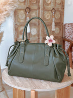 Sac de travail femme kaki Alma Mëya grand format
