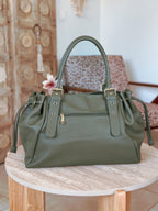 Sac de travail femme kaki Alma Mëya grand format