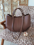 Grand sac de cours femme livia marron Mëya pour la rentrée