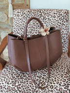 Grand sac de cours femme livia marron Mëya pour la rentrée