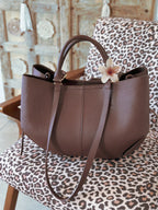 Grand sac de cours femme livia marron Mëya pour la rentrée