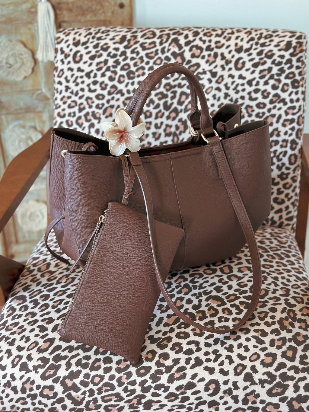 Grand sac de cours femme livia marron Mëya pour la rentrée