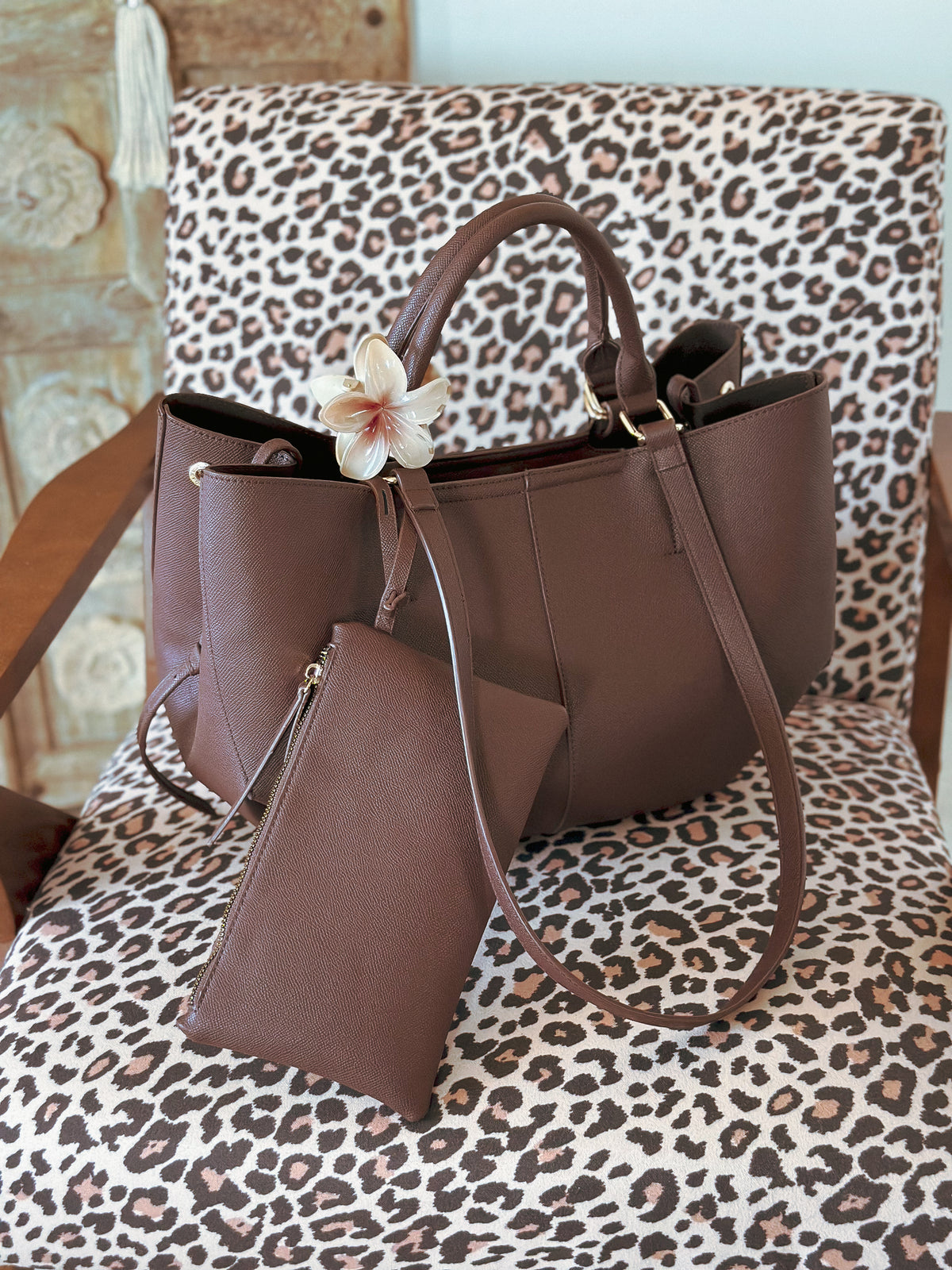 Grand sac de cours femme livia marron Mëya pour la rentrée