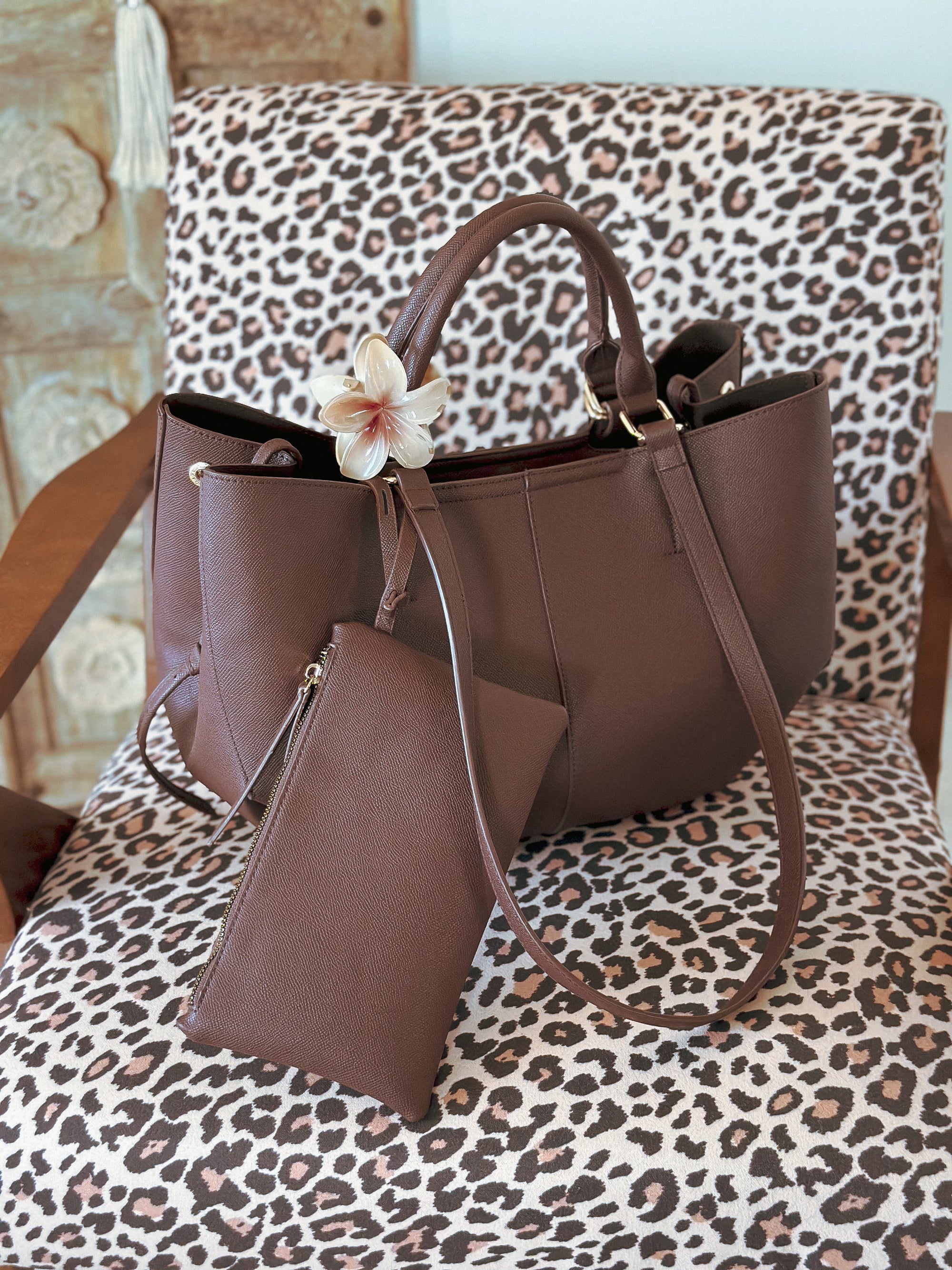 Grand sac de cours femme livia marron Mëya pour la rentrée