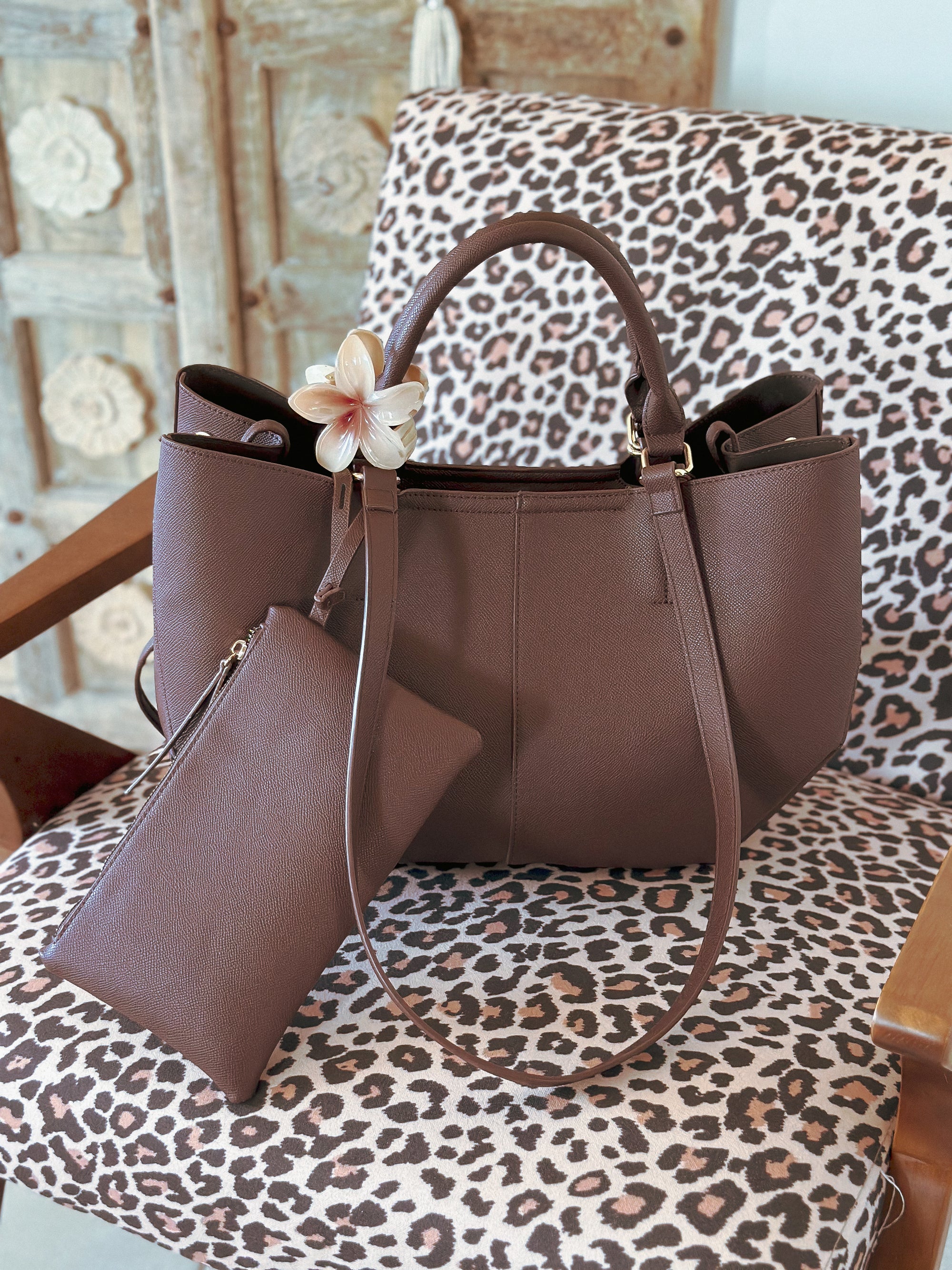 Grand sac de cours femme livia marron Mëya pour la rentrée