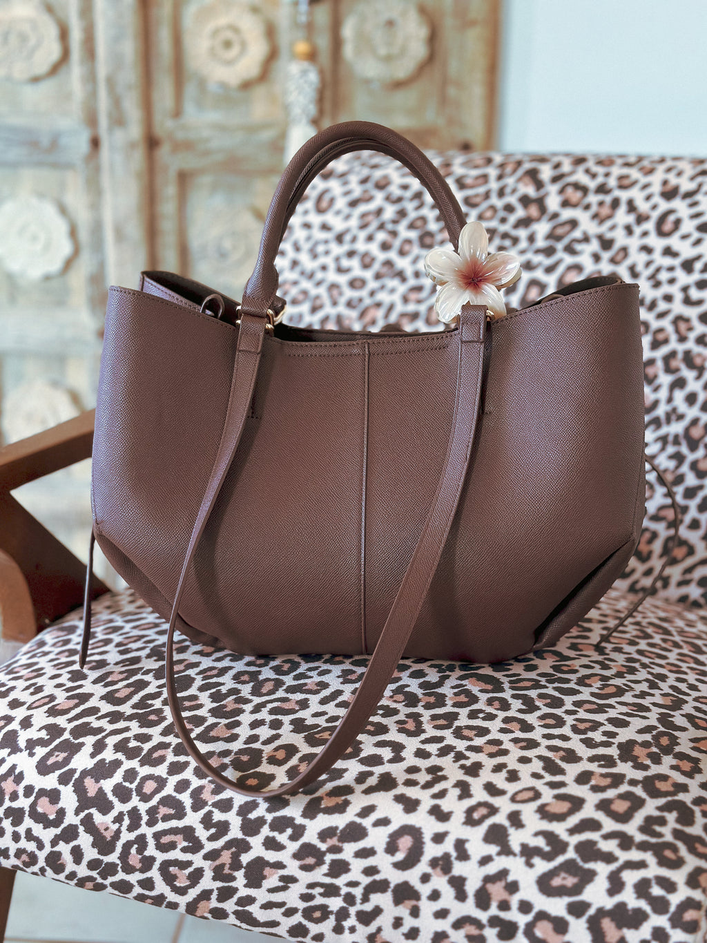Grand sac de cours femme livia marron Mëya pour la rentrée