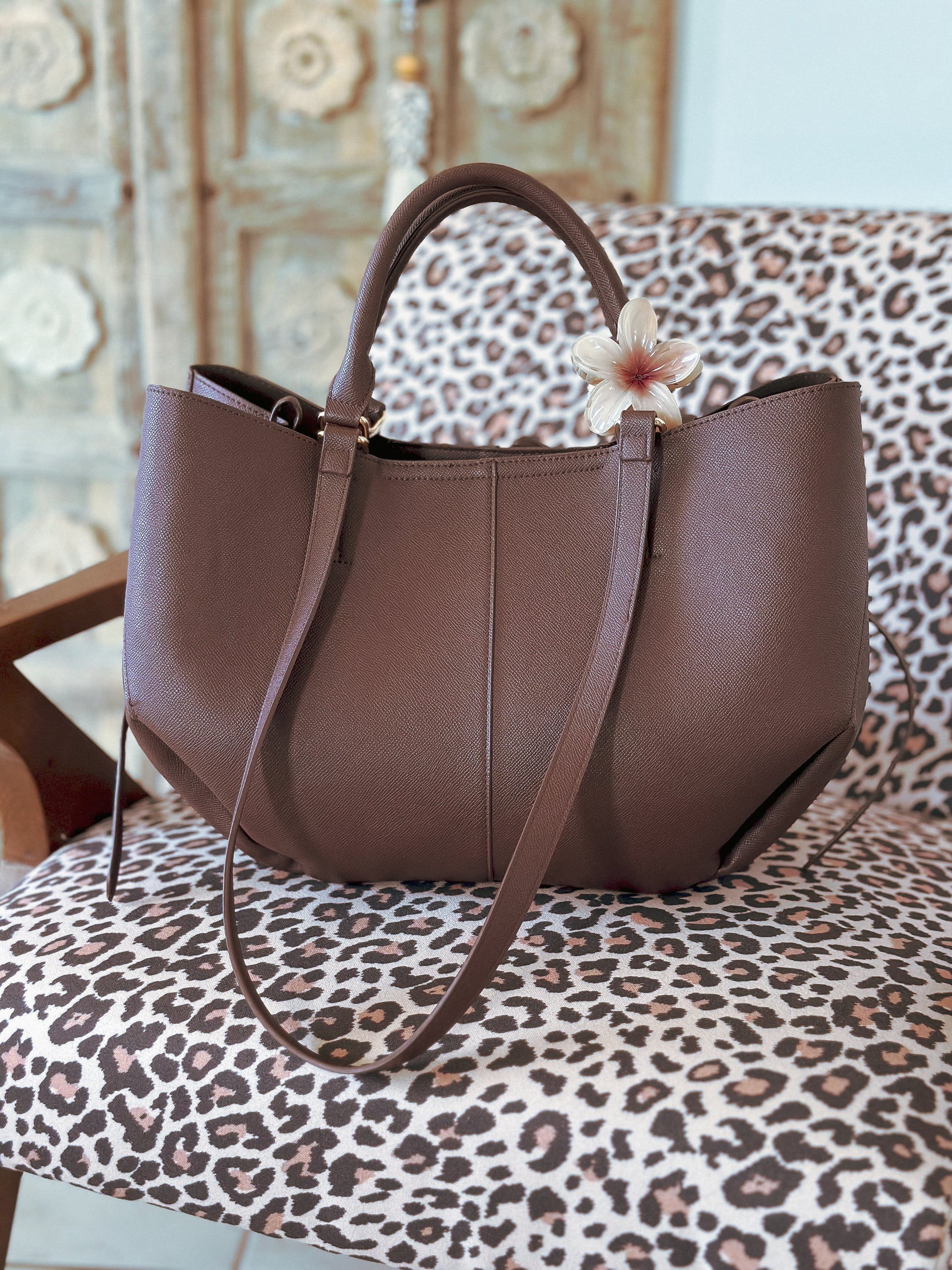 Grand sac de cours femme livia marron Mëya pour la rentrée