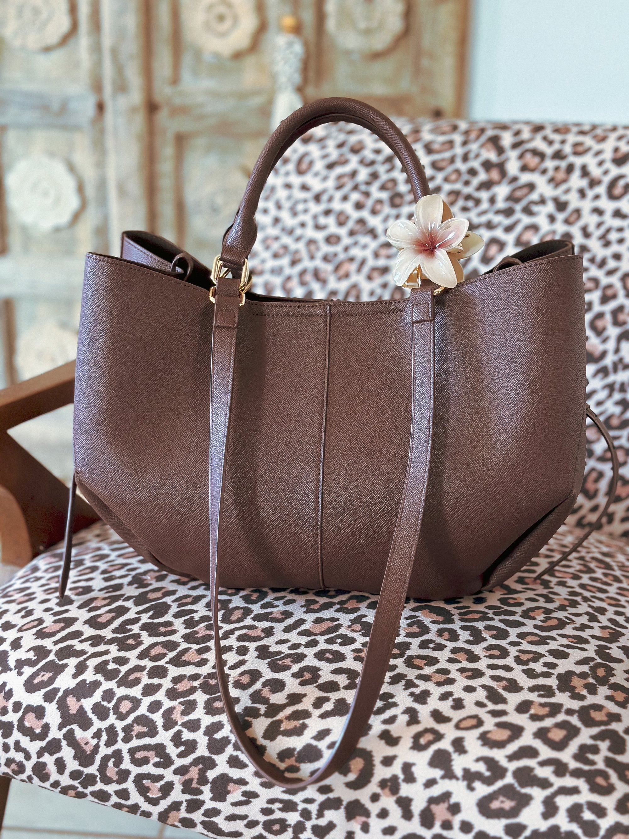 Grand sac de cours femme livia marron Mëya pour la rentrée