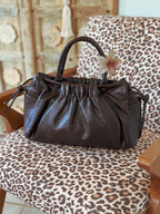 Sac à main chocolat femme Lou Mëya avec bandoulière