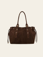 Sac Mariela - Grand cabas suédine marron