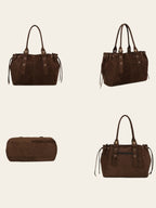 Sac Mariela - Grand cabas suédine marron