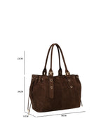 Sac Mariela - Grand cabas suédine marron