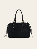 Sac Mariela - Grand cabas suédine noir