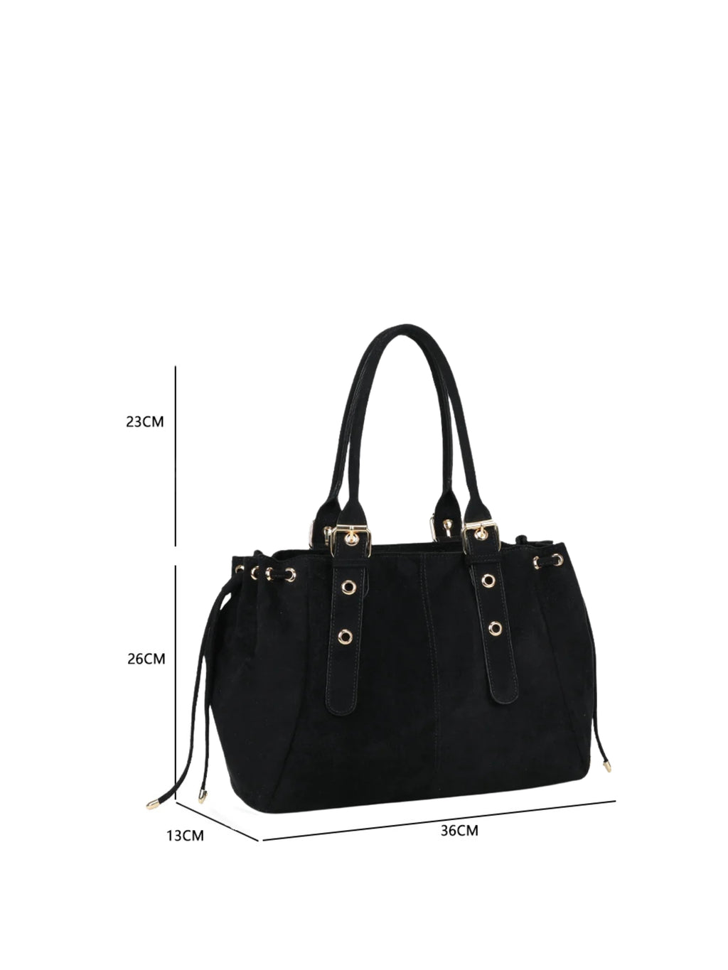 Sac Mariela - Grand cabas suédine noir