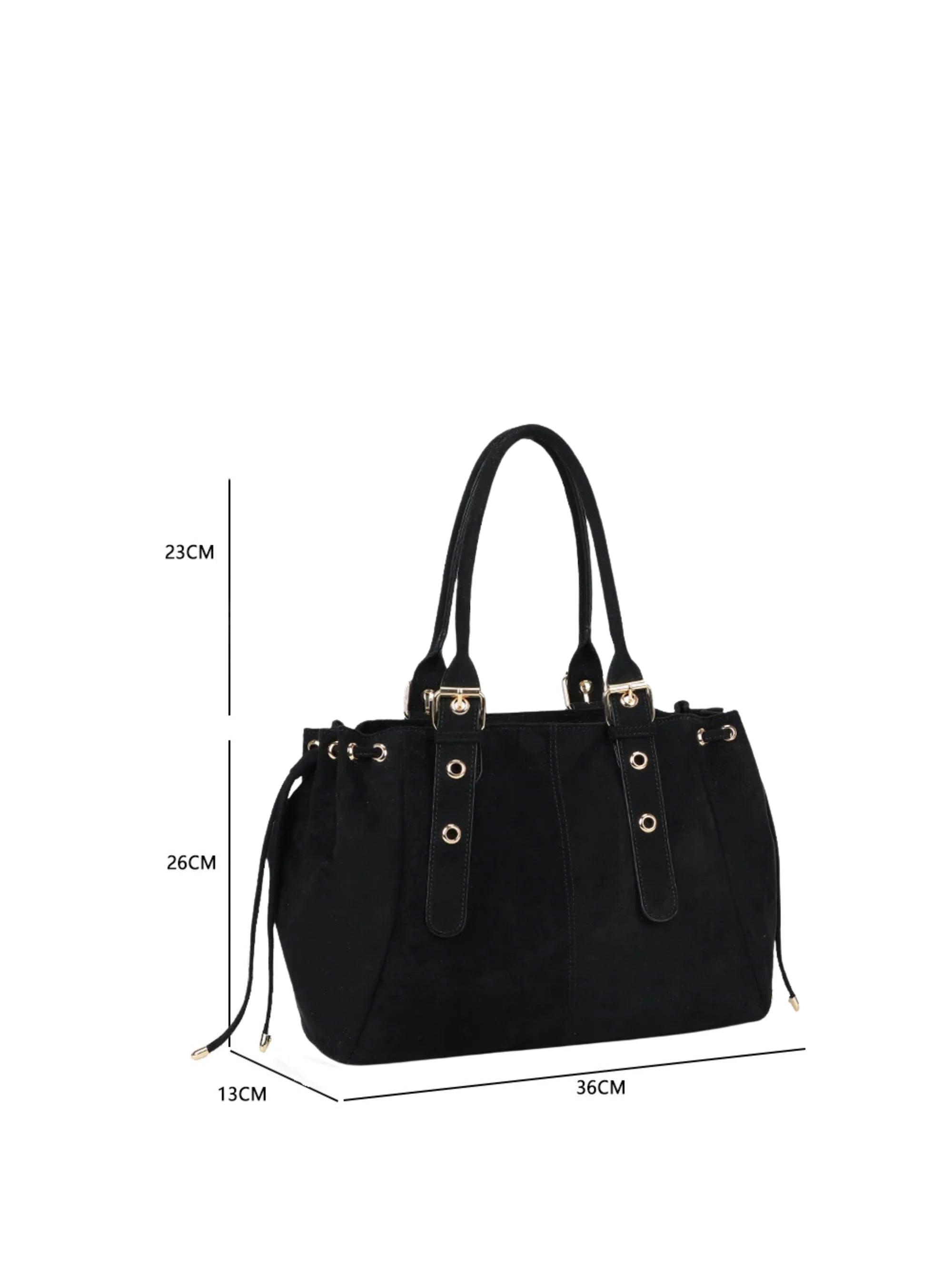 Sac Mariela - Grand cabas suédine noir