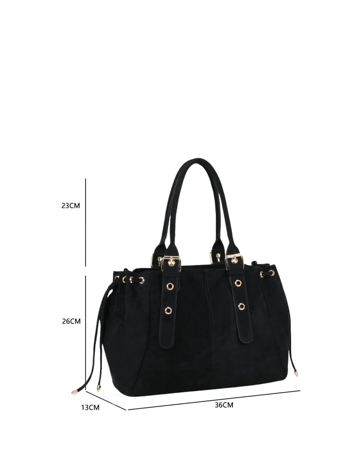 Sac Mariela - Grand cabas suédine noir