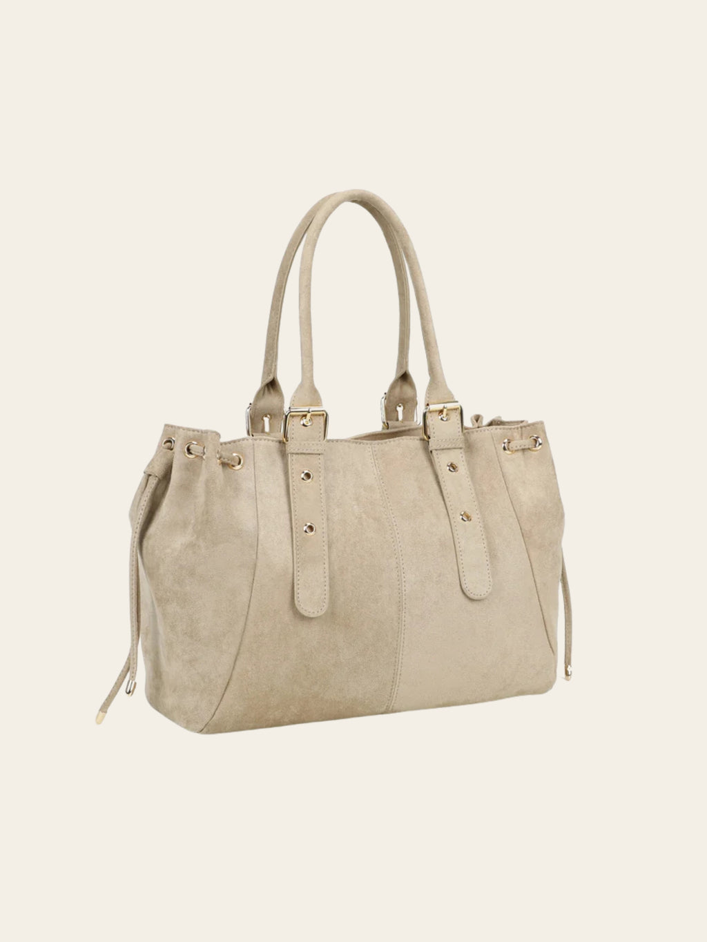 Sac Mariela - Grand cabas suédine taupe