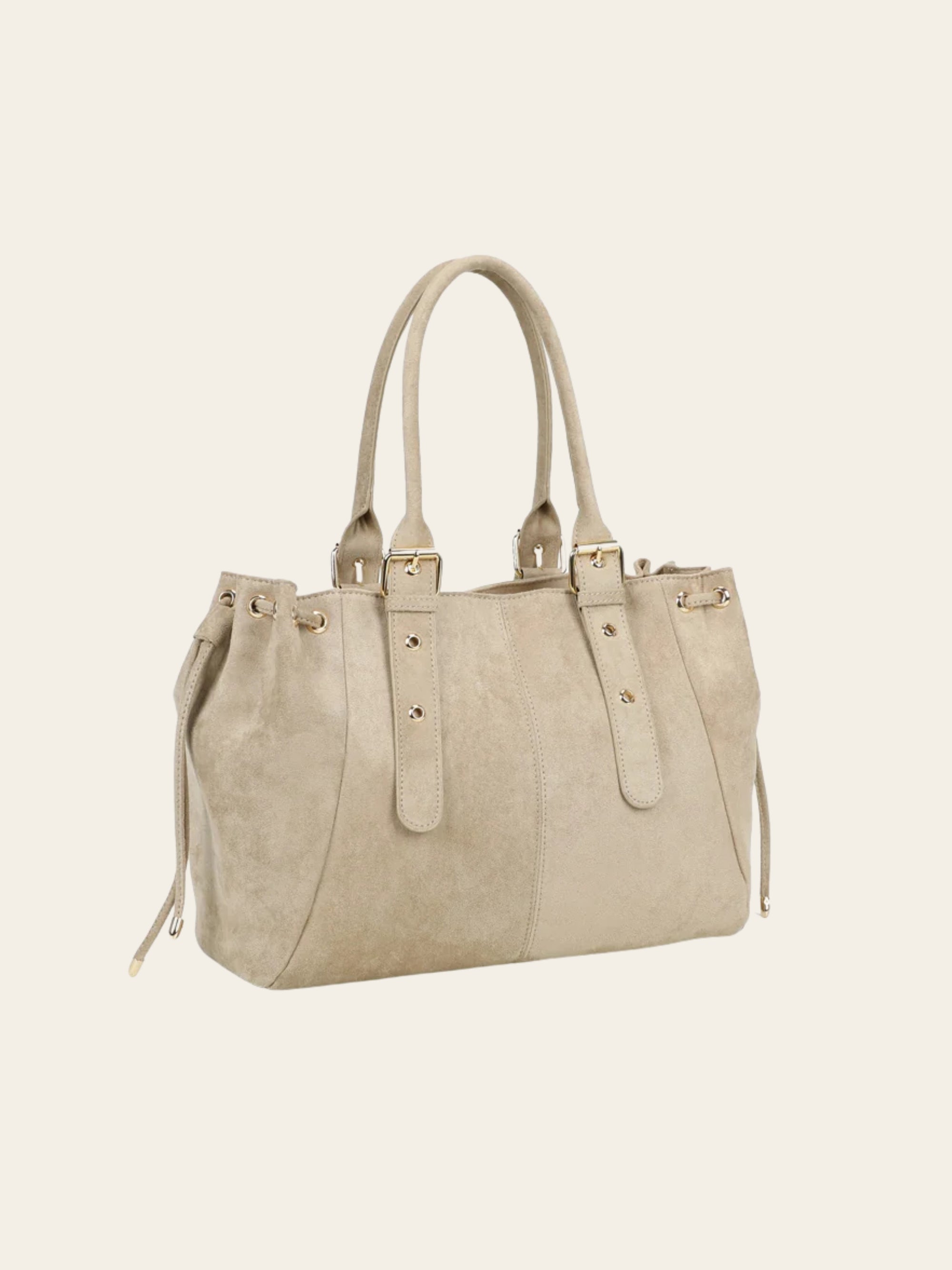 Sac Mariela - Grand cabas suédine taupe