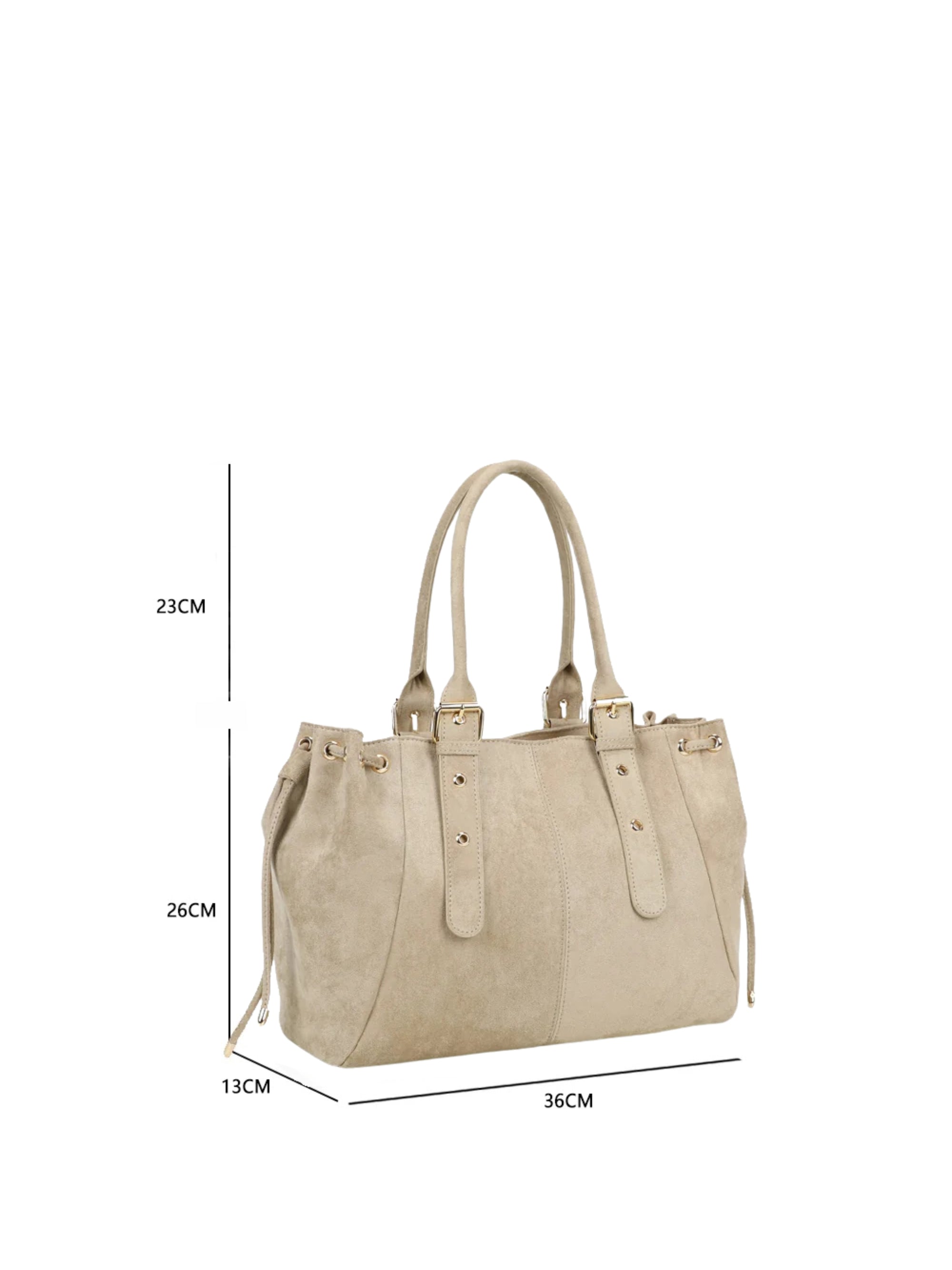 Sac Mariela - Grand cabas suédine taupe