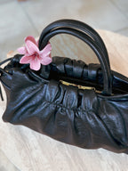 Sac à main noir femme Lou Mëya avec bandoulière