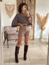 Short Lys - Taupe festonné