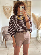 Short Lys - Taupe festonné