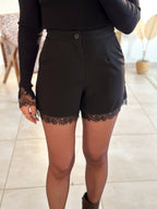 Short Milia - Noir à dentelle