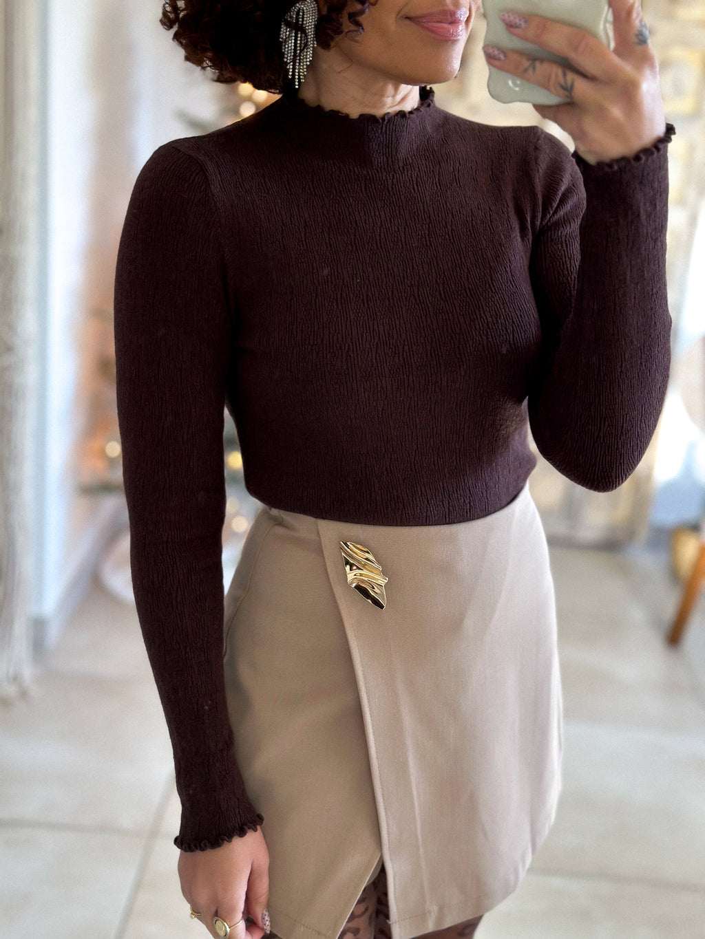 Sous-Pull Iséa - Smoké marron