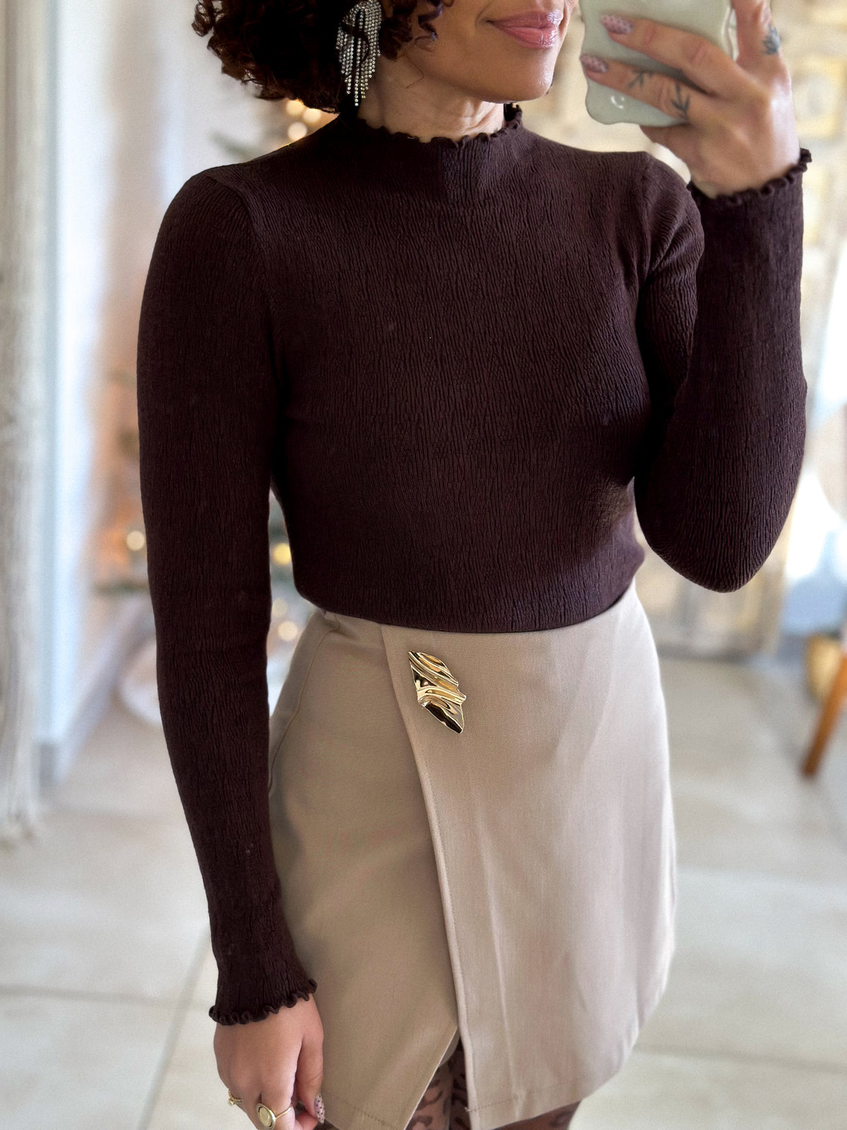Isea Turtleneck - Smokey brown