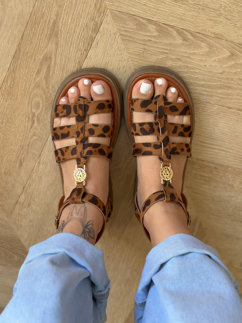Sandales Gaïa - Spartiates léopard