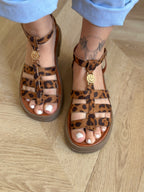 Sandales Gaïa - Spartiates léopard