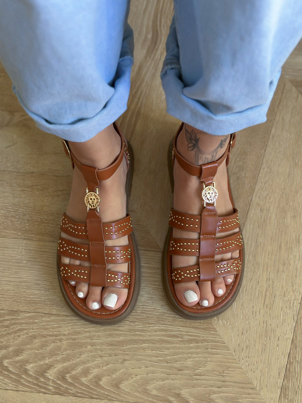 Sandales Gaïa - Spartiates Camel